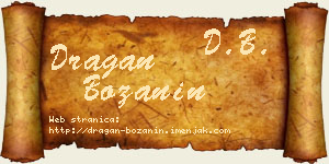Dragan Božanin vizit kartica